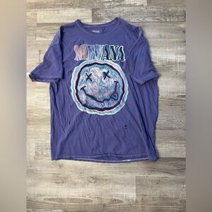 Urban Outfitters Nirvana Distressed Tshirt Dress